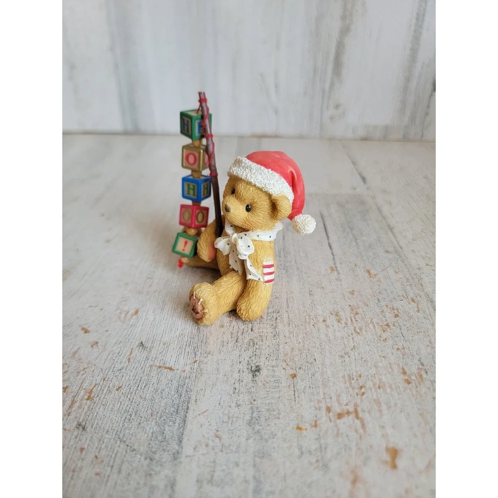 Enesco catchin' holiday spirit teddy bear Xmas vintage figure home decor